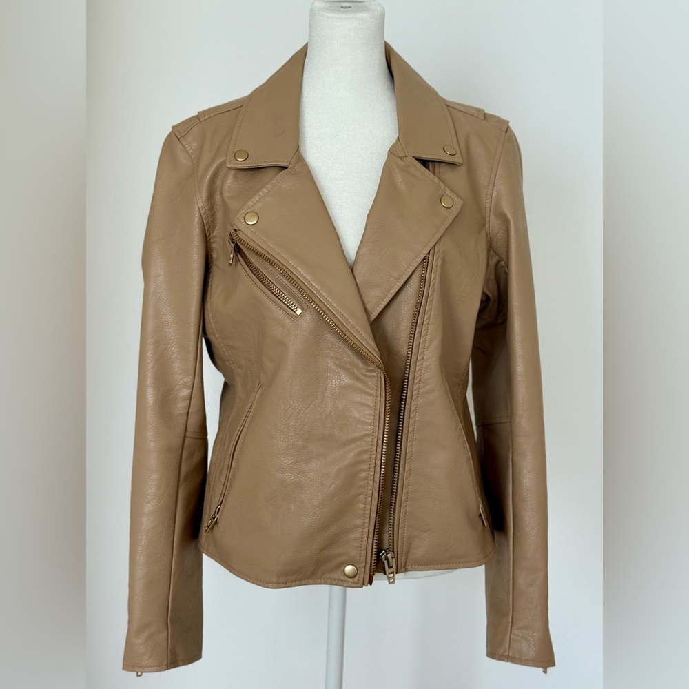 Blank NYC Women's Camel Faux Leather Jacket